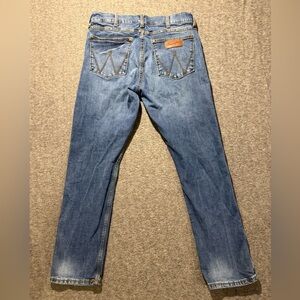Wrangler Retro Jeans Mens 34x32 blue Slim Straight stretch comfort denim western